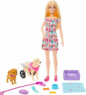 92243 Barbie Hondenduo Met puppy en grote hond