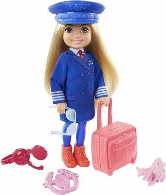 19004 Mattel Barbie Chelsea Can Be Piloot 15 cm Pop met Outfit en Accessoires