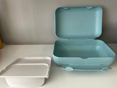 61890 Tupperware Eco+ SnackPack IJsblauw
