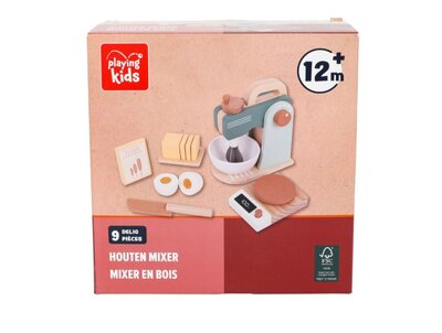 23856 Playing Kids Houten Mixer 9-delig