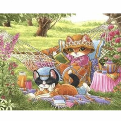 05393 Jumbo Puzzel Francien Molly in de hangmat  950 stukjes