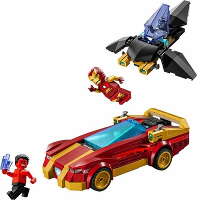 76310 LEGO Marvel Iron Mans auto en Black Panther vs. Rode Hulk