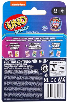70807 Mattel Games UNO Junior Paw Patrol Kaartspel   