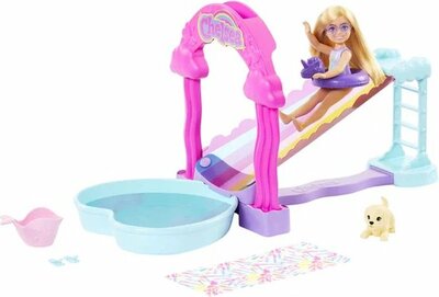 92212 Mattel Barbie Chelsea Regenboogwaterglijbaan    