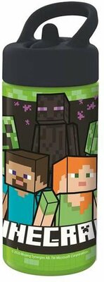 04018 Minecraft Drinkfles Groen 400 ml  