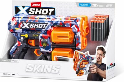 21259 ZURU X-Shot Skins Dread met 12 Darts