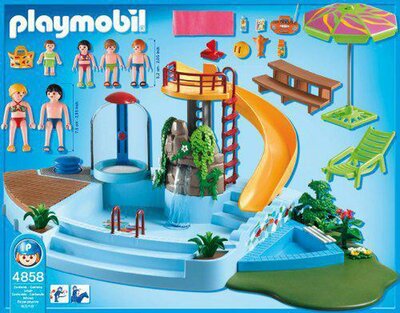 4858 PLAYMOBIL Family Fun Openluchtwaterbad met glijbaan