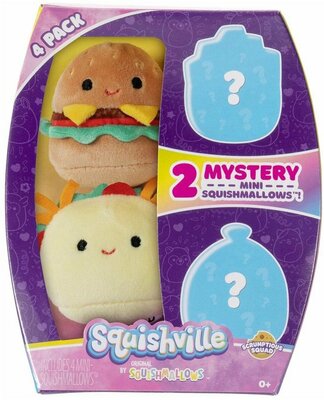 94532 Squishville Squishmallow 4-Pack 5cm figuren assorti