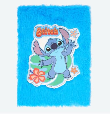 27770 Disney Stitch Pluche Notitieboek A5 Licht Blauw