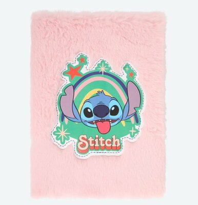 27787 Disney Stitch Pluche Notitieboek A5 Licht Roze