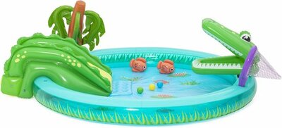 68442 Crocodile Cove Opblaasbaar Waterspeelcentrum en Zwembad