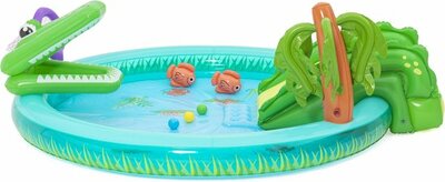 68442 Crocodile Cove Opblaasbaar Waterspeelcentrum en Zwembad