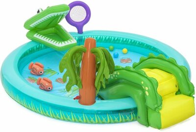 68442 Crocodile Cove Opblaasbaar Waterspeelcentrum en Zwembad