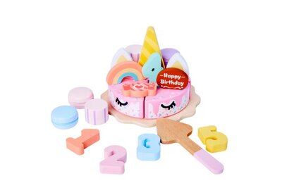 23276 Playing Kids Houten Eenhoorn Verjaardagstaart