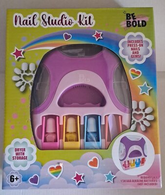 11571 Nagelstudio Kit met Droger, Opdrukbare Nagels en Nagellak