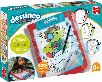 98926 Jumbo Dessineo Characters Leren tekenen Hobbypakket Educatief spel  