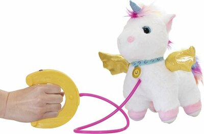 14824 Sprint Trekfiguur Lucky Junior 25 X 13 Cm Pluche Wit/roze