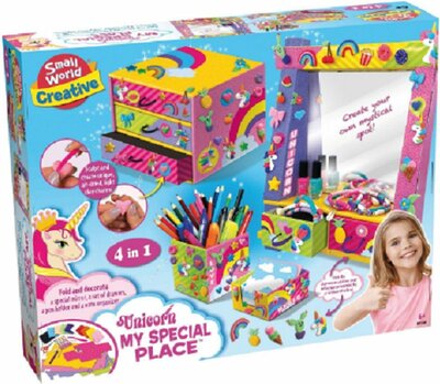 14821 Small World Toys Eenhoorn hobbydoos 4iin1