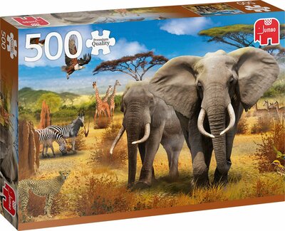88026 Jumbo Puzzel Premium Collection Puzzel African Savannah 500 stukjes