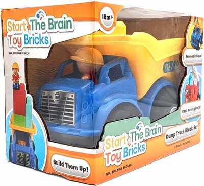 21664 Toy Bricks Blauwe Kiepwagen Blokkenset 8 Delig 18m+ 