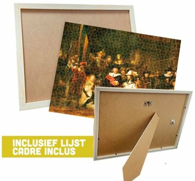 26822 The Frame De Nachtwacht van Rembrandt van Rijn Puzzelset met houten frame 500 stukjes