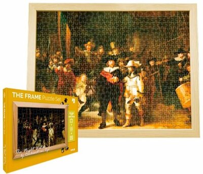 26822 The Frame De Nachtwacht van Rembrandt van Rijn Puzzelset met houten frame 500 stukjes