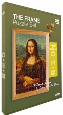41863 The Frame Mona Lisa van Leonardo da Vinci Puzzelset met houten lijst 500 stukjes