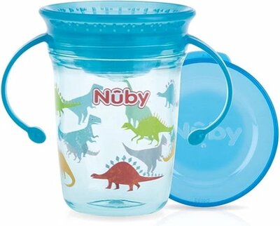 46784 Nuby Wonder Cup Met Handvatten In Tritan 240ml Groen 6m+