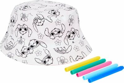 17004 Disney  Lilo & Stitch Color Your Own Buckethat 56cm omtrek Zonnehoedje