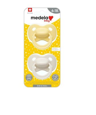 76640 Medela Baby Fopspeen Original 6-18m Unisex Pastel Duo  