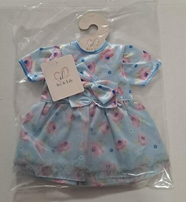 56236 Ivy & Lily Poppenkleertjes Feestjurk Blauw 43cm