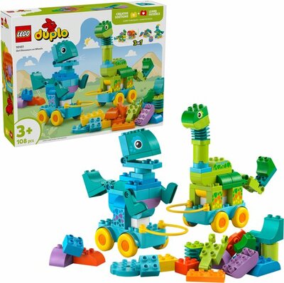 10451 LEGO DUPLO Stad 3-in-1 Dinosaurussen op Wielen