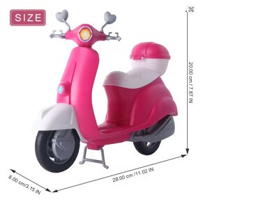 50975 Fashion Doll met Scooter Roze en ass