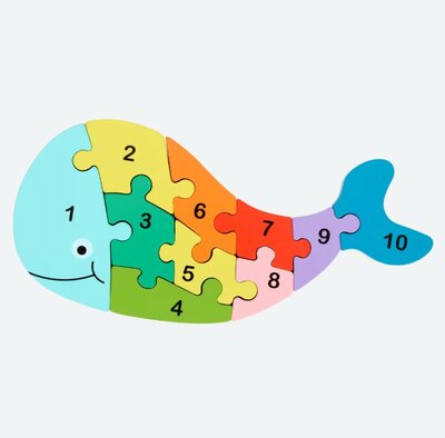 50622 Mini Matters Houten Telpuzzel Walvis