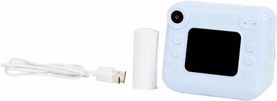 16540  Instant Print Camera Blauw Kindercamera met 2 Rollen Printpapier   