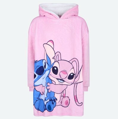 20455 Disney Stitch Snuggle Hoodie Roze Maat 116-122
