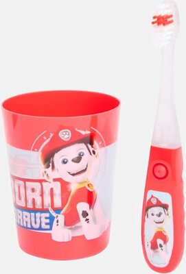 04063 Paw Patrol Marshall Tandenborstelset met Timer Rood