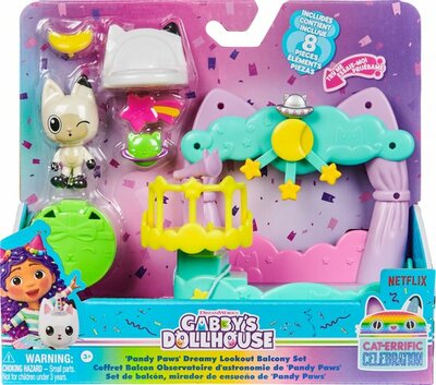 39469 Gabby's Poppenhuis  Pandy Paws-speelset met Sterrenwachtbalkon  8-delig