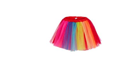 76942 Tule Rok Regenboog Carnaval één Maat Volwassen(Maat XS)