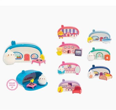 10433 Molang Mini House Playset Speelgoed met figuurtje en accessoire 8 verschillende
