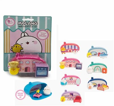10433 Molang Mini House Playset Speelgoed met figuurtje en accessoire 8 verschillende