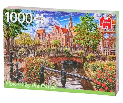 610151 Jumbo Puzzel Flowers by the Canal 1000 stukjes