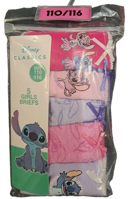 24071 Disney Stitch Meisjes Slip Maat 110-116 5 stuks