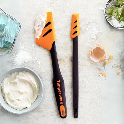 53119 Tupperware Siliconen Spatelset  Oranje  2-delig