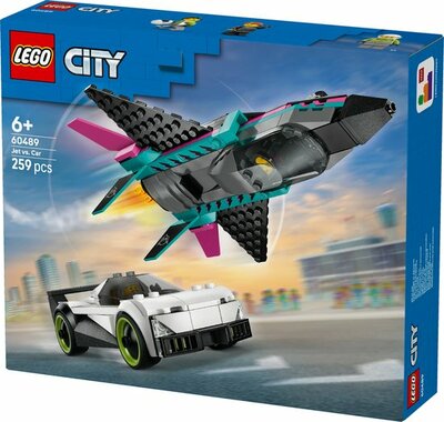 60489 LEGO City Straalvliegtuig vs. Sportauto