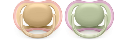 92974 Philips Avent Ultra Air Fopspeen 0-6m Groen/Geel 2 stuks
