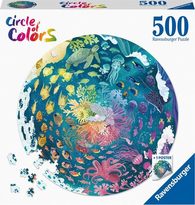 171705 Ravensburg Puzzel Circle of colors Ocean and Submarine 500 stukjes