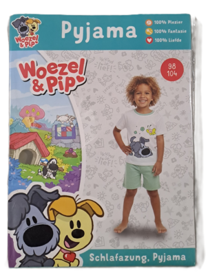 40315 Woezel en Pip Pyjama Groen Maat 98-104