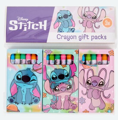 08557 Disney Stitch Uitdeelcadeaus Kleurrijke Krijtjes 3x