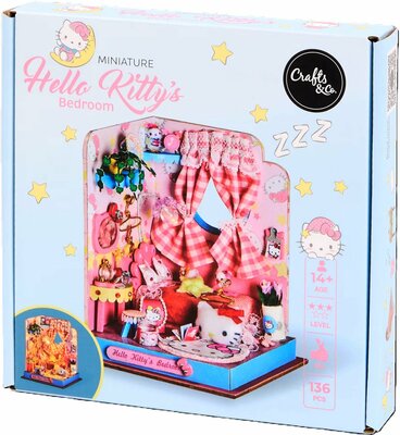 36705 Crafts & Co DIY Miniatuur van Hello Kitty's Bedroom 